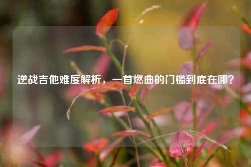 逆战吉他难度解析,一首燃曲的门槛到底在哪?