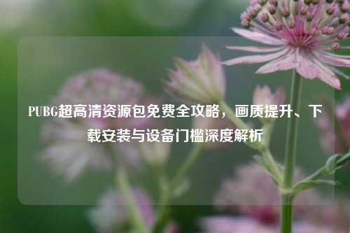 PUBG超高清资源包免费全攻略,画质提升、下载安装与设备门槛深度解析