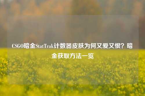 CSGO暗金StatTrak计数器皮肤为何又爱又恨?暗金获取方法一览