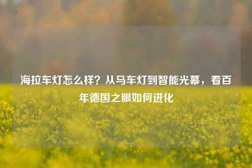 海拉车灯怎么样?从马车灯到智能光幕,看百年德国之眼如何进化