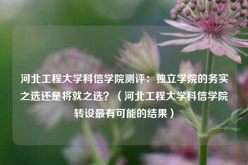 河北工程大学科信学院测评:独立学院的务实之选还是将就之选?(河北工程大学科信学院转设最有可能的结果)