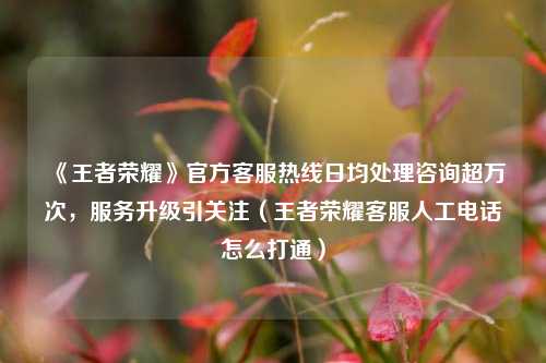 《王者荣耀》官方客服热线日均处理咨询超万次,服务升级引关注(王者荣耀客服人工电话怎么打通)