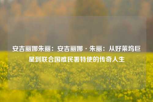 安吉丽娜朱丽:安吉丽娜·朱丽:从好莱坞巨星到联合国难民署特使的传奇人生